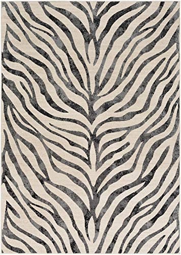 Livabliss Luanda Boho Teppich - Wohnzimmer, Schlafzimmer, Esszimmer 160x220 cm - Geometrisches Muster, Skandinavisch Modern in Grau, Schwarz und Beige
