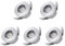 Elitlife Mini LED Einbaustrahler 5 X 1W mit Trafo Stecksystem Einbauspot Deckenspots Einbauleuchten Einbaurahmen (5 x 1W Warmweiß-1)