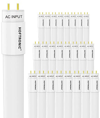 HOFTRONIC - 25er set LED Röhre 60cm 9 Watt T8 G13 LED Leuchtstoffröhre Flimmerfrei Tageslichtweiß 6000K Tube Röhrenlampe 990 Lumen Lebensdauer: 30.000 Stunden 110lm/W Bright