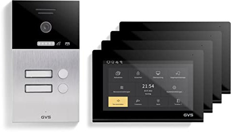GVS Video Türsprechanlage 2-Familienhaus - 4X 7 Zoll Monitor