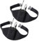 IRASPIN Mic Belt for Fitness Instructors,Vertical Microphone Transmitter Carrier Belt for Fitness Class,Public Speaking, Black-2 Pack, Large