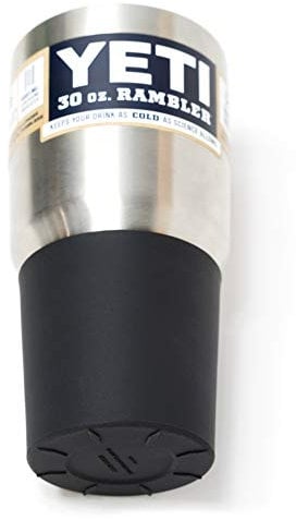 Silicone Boot Sleeve Protector for 20oz, 26oz, 30oz Yeti Rambler Tumbler Cups and 32oz Hydro Flask Tumbler (Black)