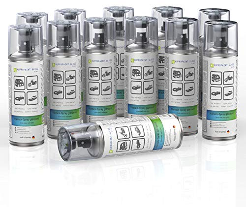 AUPROTEC Lackspray AUPROPAINT GLOSS Klarlack glänzend Sprühlack Glanzlack Auto Lack Spray 12x 400ml
