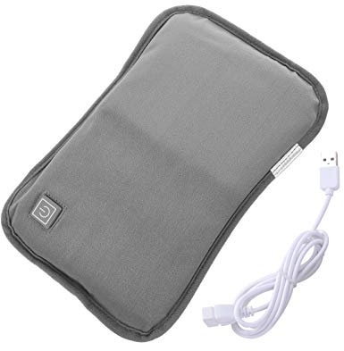 MILISTEN Grauer USB- Heißwassersack Plüsch- Warmwasserbeutel Wärmer Winter Hand Fußwärmer Flauschig Aufladen Hand Zurück Bauch Warmer Beutel für Das Home Office
