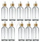 Clear Glass 100ml Dropper Bottle – Set of 10 - Bonus Funnel - Ideal for Aromatherapy, DIY Beauty, Arts, Crafts – Gold Metallic Pipette for Stylish, Controlled Application - Unlock Limitless Creativity