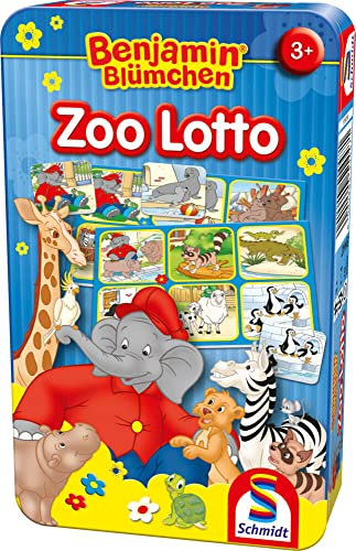 Schmidt Spiele 51447 Benjamin Blümchen, Zoo Lotto, Reisespiel