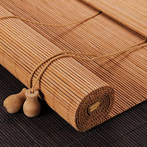 SGSKEIEY Natürliche Bambus-Rollo Raffrollo,Retro Bambus Rollo Jalousine Bambusrollo,für Fenster und Türen,Lichtdurchlässig Bambus Rollo Vorhang,Lichtfilter Bambusrollo (80 * 180cm/32 * 71in)