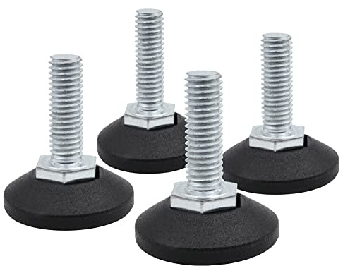 Design61 4x Justierschraube Ø 38 mm mit verzinkter Stellschraube M10 x 30 mm