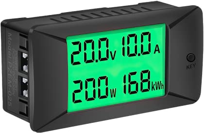 BuyWeek Voltmetro Amperometro Digitale, PZEM-025 Digital Amperometro Voltmetro CC 0~300A/300V Battery Monitor per Batteria Auto RV Solare (300A)
