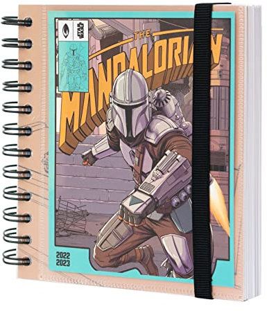 Grupo Erik Schulplaner 2022 2023, Star Wars The Mandalorian Schulkalender 2022 2023, Terminkalender 14x16 cm, ein Tagesplaner für ein erfolgreiches Schuljahr, AEEDPM2205