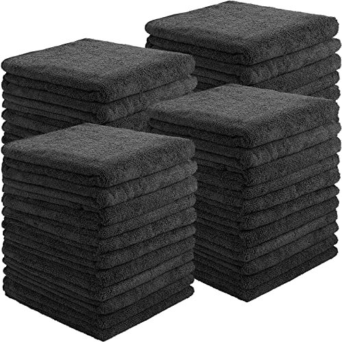 36 Packungen Salon-Handtücher, sehr saugfähige Handtücher, Mikrofaser-Haartuch, 40.6x66 cm, Haarhandtuch, Friseurzubehör, Friseur-Handtücher für Friseur, Rasieren, Haarpflege zu Hause (schwarz)