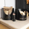Charles Bentley Snug Hickory Fireside Set 1 x Large Wood Bucket 1 x Small Kindling Bucket 1 x Matchstick Holder Matte