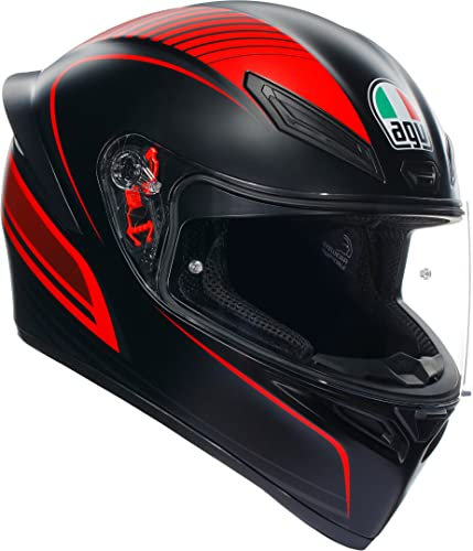 AGV K-1 S Warmup Helm (Black Matt/Red,L (59/60))