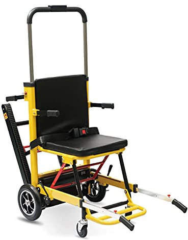 DISHENGZHEN Electric Stair Climbing Wheelchair Battery Operated Wheelchair Emergency Transfer Chair with Rails for Disabled Seniors