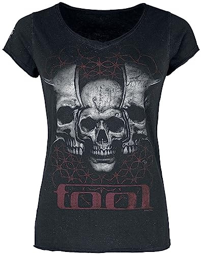 Tool Skull Spikes Frauen T-Shirt schwarz Band-Merch, Bands