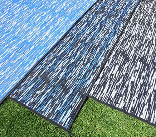 Outdoor Teppich ´´´odooro WAVETEX Platin 2,7m x 5m schwarz-grau *** VIELE GRÖSSEN + Farben ** 450 g/m² Camping Zeltteppich Vorzelt Garten Spieldecke Wohnwagen Camper