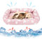 Gukasxi Haustier Kühlmatte Kühlend Decke für Sommer, Katzen Kühlbettchen Selbstkühlende Matte Waschbar Kühlpad, Haustier Eismatte Kühlkissen Für Haustiere Katze Hamster Chinchilla Meerschweinchen