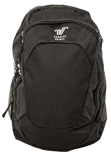 Varsity Spirit Cheer Rucksack für Cheerleader und Sportler – langlebig, geräumig mit extra Taschen, Schwarz, Classic