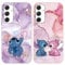 LYUBFDC[2Stück]Marmor Handyhülle für SamsungGalaxy A54 5G Hülle 6,4'',Stitch Karikatur Anime Muster Design Weich Dünn Silikon Handyhülle Flexible TPU Bumper Schutzhülle Kratzfest Stoßfest Case,Kawaii