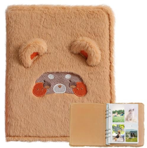 WAYUTO Cartoon Kpop Photocard Binder Plush with 30Pcs Inner Pages Kpop Photocard Album Kpop Photocard Book Kpop Photocard Holder Kpop Photocard Holder Kpop Photocard Organizer for Kpop Enthusiast