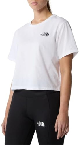 THE NORTH FACE NF0A87U4FN41 Women’s Simple Dome Cropped Slim Tee T-Shirt Damen TNF White Größe M