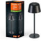 Ledvance ENDURA STYLE TABLE Außenleuchte, 2,5W, 200lm, dunkelgrau, Tischleuchte, wiederaufladbarer Akku, IP54 Schutzklasse, stufenloses Dimmen, Lichthelligkeits-Memory-Funktion