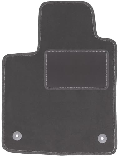 Velours-Fahrermatte passend für Renault Twingo II 2007-2014, Graphit, LUX