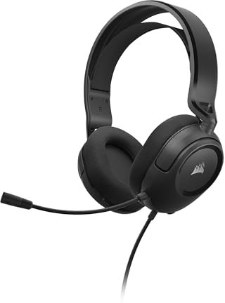 Corsair HS35 Stereo Leichtgewicht Multiplatform Wired-Gaming-Headset - Abnehmbares Unidirektionales Mikrofon - Neodym-Treiber - PC, PS5, PS4, Xbox, Nintendo Switch, Mobile - Carbon