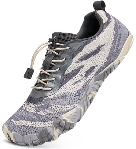 Mabove Barfussschuhe Herren Strandschuhe Badeschuhe Barfuß Schuhe Schwimmschuhe Wasserschuhe Aquaschuhe Surfschuhe für Wassersport Outdoor(141 Grau,43 EU)
