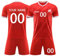 Generic Men's Football Jersey - Personalised Customisation Fabric, Crew Neck, Short Sleeve, One Size, G-08 Heart Pattern, World Cup Soccer, Imported