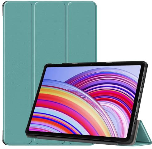 YRH Per Redmi Pad Pro Custodia 12.1 pollici 2024, [Auto Wake/Sleep] Ultra Sottile Leather Stand Cover per tablet Xiaomi Poco pad 12.1 (verde scuro)