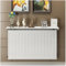 Hmtbet Estante para radiador,Estantes para radiador,para Estante de Almacenamiento, Cubre Radiadores Modernos Antihumo y a Prueba de Polvo con Soporte de 8 cm,Blanca,30cm*15cm