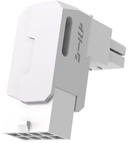 EZDIY-FAB Shield Series 8-Pin PCIe GPU Power Adapter,90-Degree Angled Connector, Aluminum Design for Graphics Cards – Standard Type,White-1 Pack