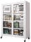 Armario de Cocina con Ruedas, Vitrina de Almacenamiento para Hogar, Alacena con Puertas, Organizador para Casa, Baño, Salón, Habitación (4 baldas/135x80x40 cm)