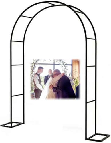 WCQSYY Arco De Jardin para Plantas Arco De Hierro Forjado para Plantas Trepadoras Arco De Rosales para Plantas Trepadoras,Blanca,W1.2M*H2.2M
