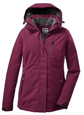 killtec Damen Funktionsjacke/Winterjacke mit abzippbarer Kapuze KOW 140 WMN JCKT, dunkelrose, 42, 37411-000
