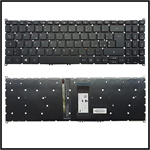 Generico Tastiera Italiana per Acer Acer Aspire 3 A313-58-51RV N20C5 Nera RETROILLUMINATA