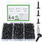 320 Stück Blechschrauben Selbstschneidende Schrauben, M3,9 Torx Schrauben Set, Schwarze Holzschrauben Torx Flachkopfschrauben, Linsenkopfschrauben Bohrschrauben für Holz Möbel, Mit Bit (M3,9)