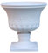 Decorative Urn Planter with Large Plant Pot Stand – Classic Outdoor & Indoor Flower Pot – Weather-Resistant Garden & Patio Decor – Elegant Ornamental Planter for Plants (White, 43X45CMS)