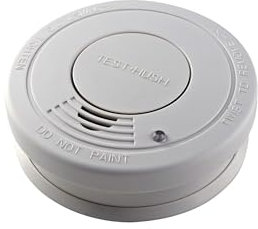 MKC Detector de Humo fotográfico, Alarma de 85 dB, botón de Prueba, función Hush, indicador LED | Batería 9 V (no incluida)