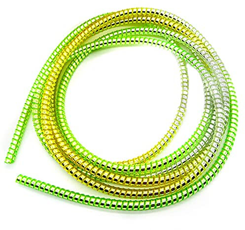 USB Cable Protector, 1.4M Charger Cable Protector Data Cable Protective Sleeve Headphone Cable Protector for USB Data Cable(yellow green silver)