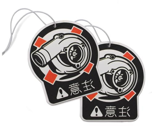 VmG-Store 2er Set Lufterfrischer Duftbaum Tuning fürs Auto Duftspender Air Freshener Duft lustiger Anhänger Design (209 Turbo3)