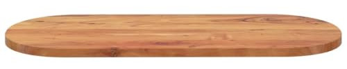 HEFZGDB Tischplatte 120x50x2,5 cm Oval Massivholz Akazie Küchentisch Arbeitsplatte Esstisch Bürotisch für Studienraum Küche Büro Konferenzraum