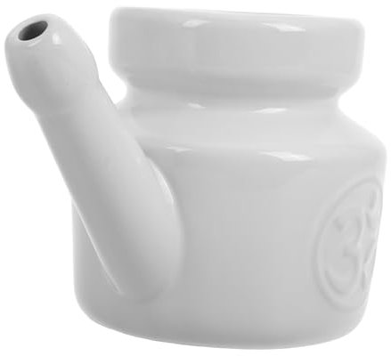 Dearmamy Lota Lavaggio Nasale Ceramica 350Ml Per Pulitore Naso Riutilizzabile Sicuro Per Uso Domestico E Yoga