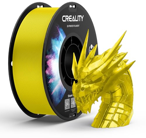 Creality PETG-Filament 1,75, 3D-Drucker-Filament: hervorragende Zähigkeit, hohe Präzision, Maßgenauigkeit +/- 0,02 mm, 1-kg-Spule, passend für die meisten FDM-3D-Drucker, Gelb PETG
