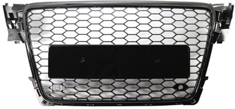 NKURTPC Kühlergrills Auto-Lufteinlassgitter Frontstoßstangen-Grill mit Wabengitter, passend für Audi A4 B8 8T S4 2008–2012, RS4-Stil, Frontstoßstangen-Grillabdeckung