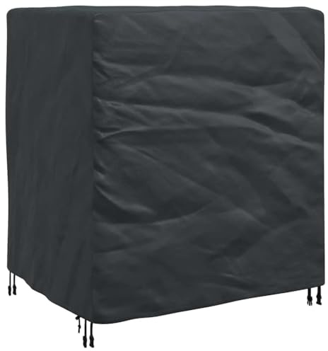 vidaXL Möbelbezug Uni Schwarz 116 x 100 x 120 cm 210D, Garten- und Terrassenüberzug, modern, wasserdichte Materialien, wetterfest, robuster Schutz für Möbel