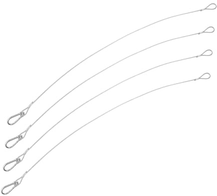 Ciieeo Cable de Seguridad para Iluminación Escénica Acero Inoxidable 4 Unidades 27,5' Capacidad 20 Kg para Equipo de Sonido y Luces de Escenario en Eventos y Dj