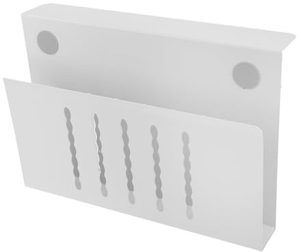 CAXUSD Support pour Ordinateur Portable de Bureau avec Refroidisseur Intégré, Fixation par Pince sans Perçage, Organiseur Suspendu Blanc, Rangement Latéral Stable et Réglable pour Espace