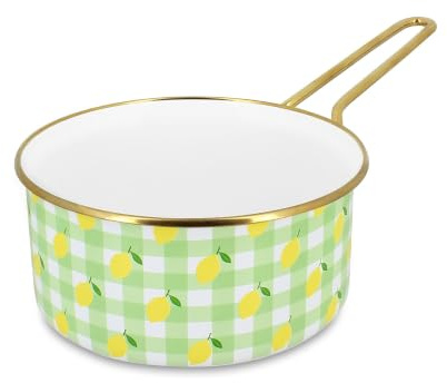 MENASTYL - Casserole vichy citron 18cm en acier émaillé - 3645161